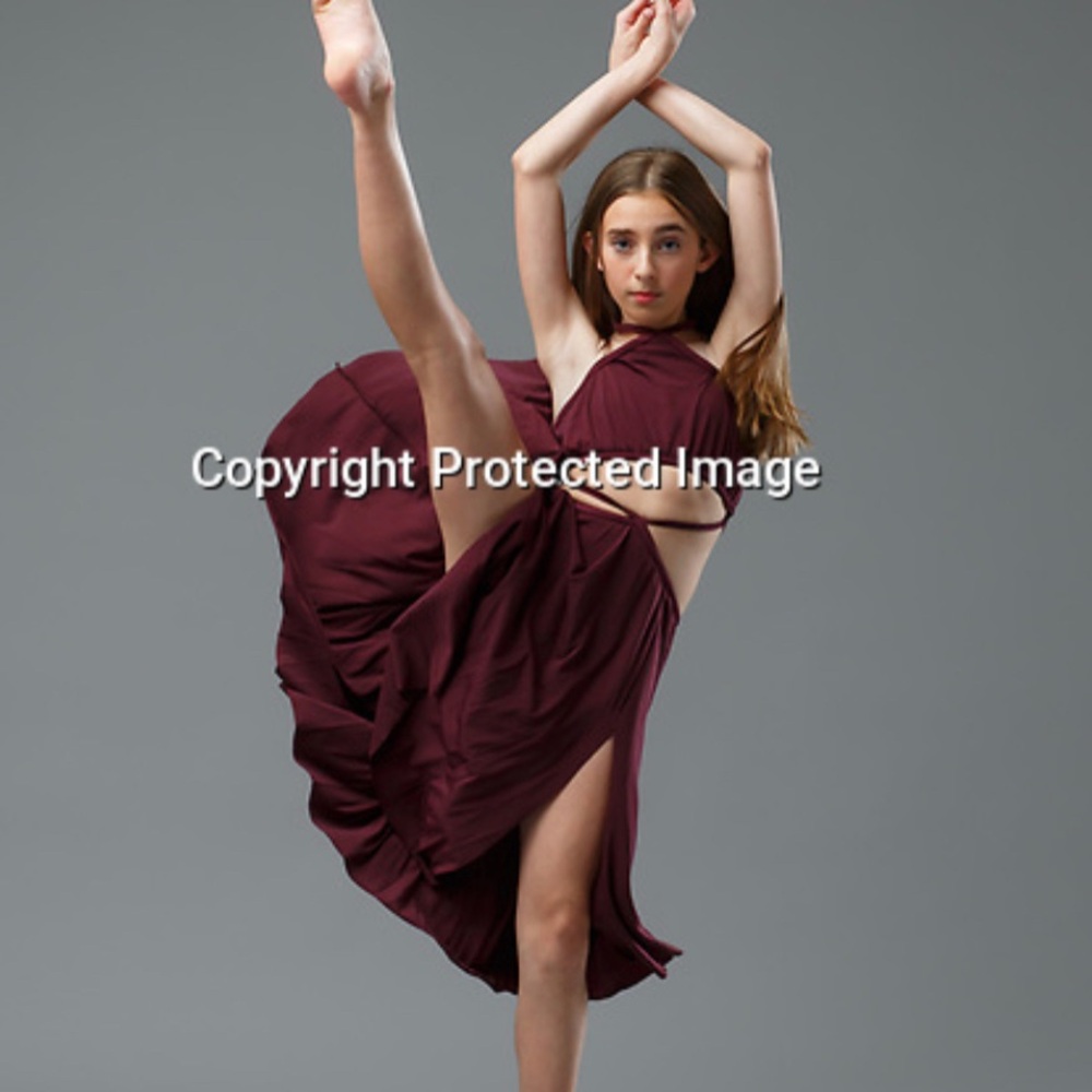 Weissman Burgundy Halter Dress lyrical costume